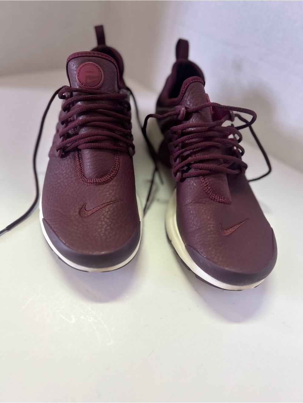 Nike Air Presto Premium Burgundy Leather Size 7 - Picture 2 of 6